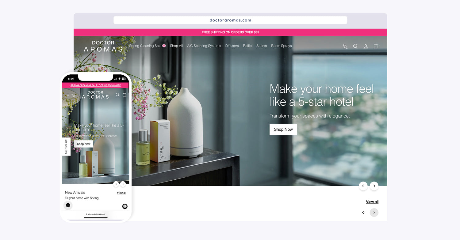Doctor Aromas E-Commerce Website