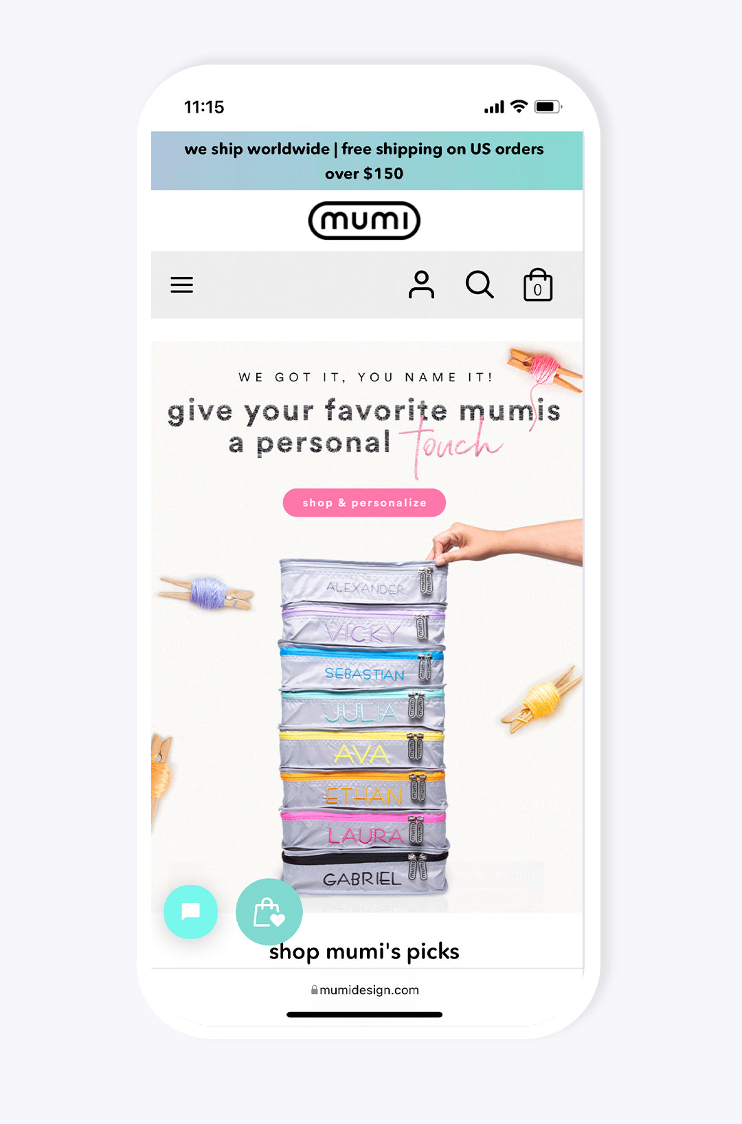 mumi E-Commerce Website
