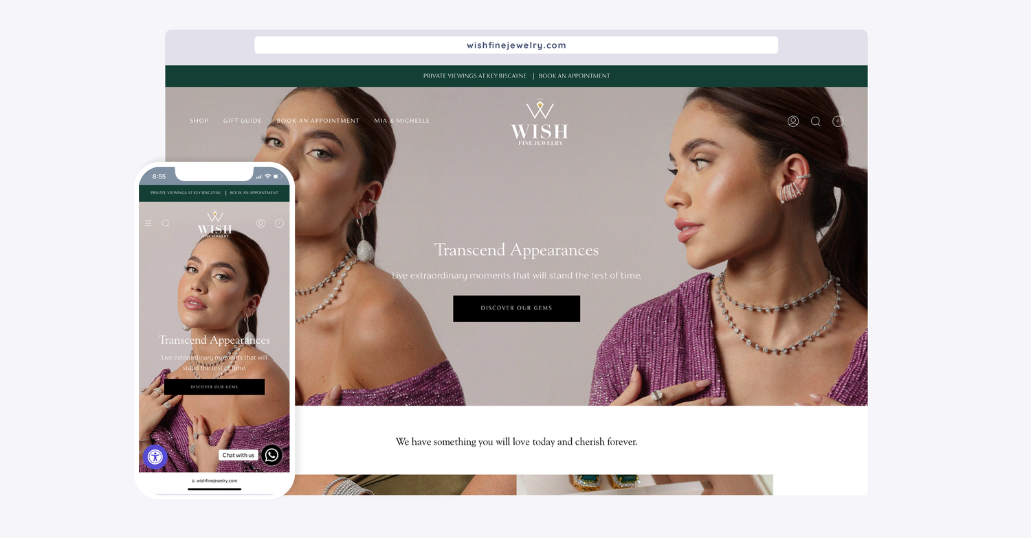 Wish Fine Jewelry E-Commerce Website